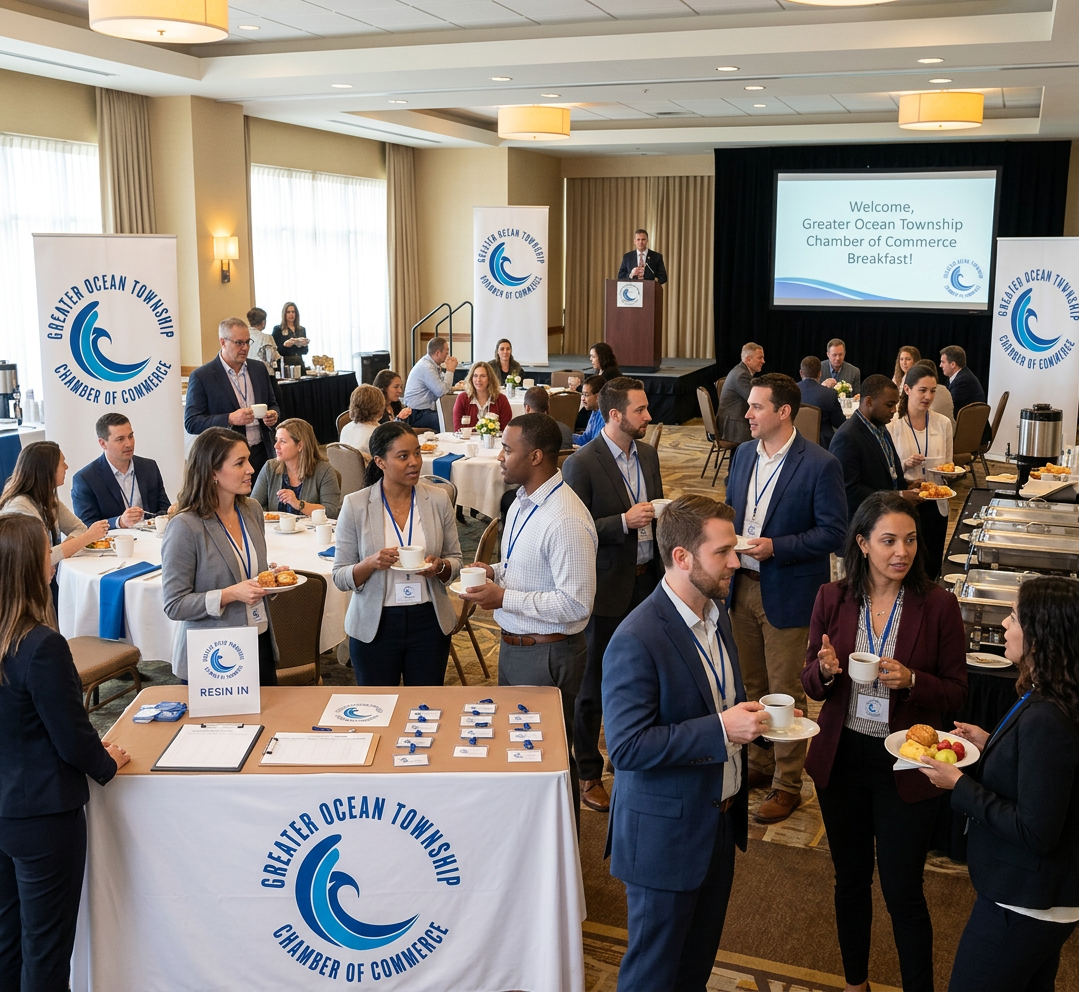 Chamber networking breakfast with job seekers and business owners
